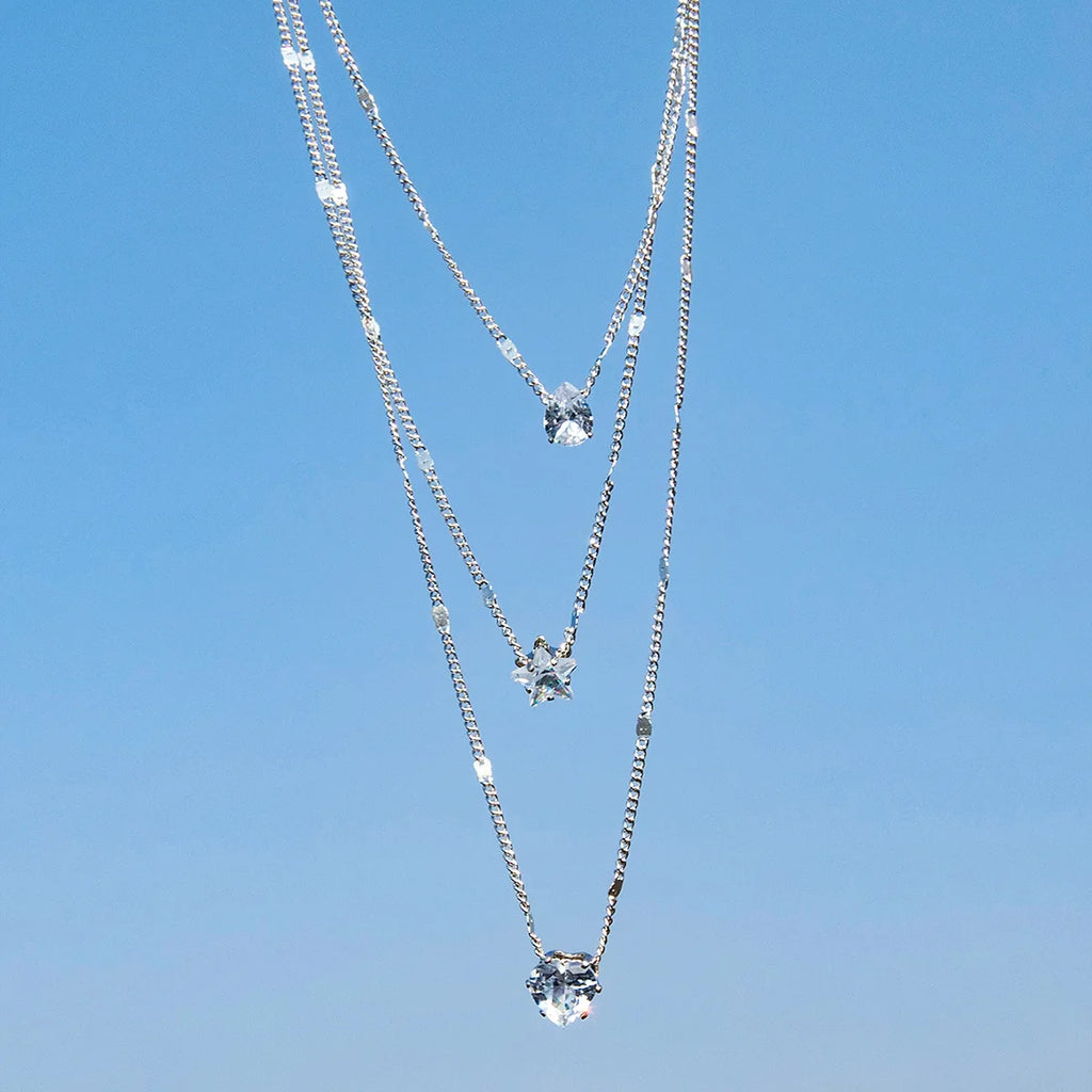 Celestial Grace – Triple Layer Necklace