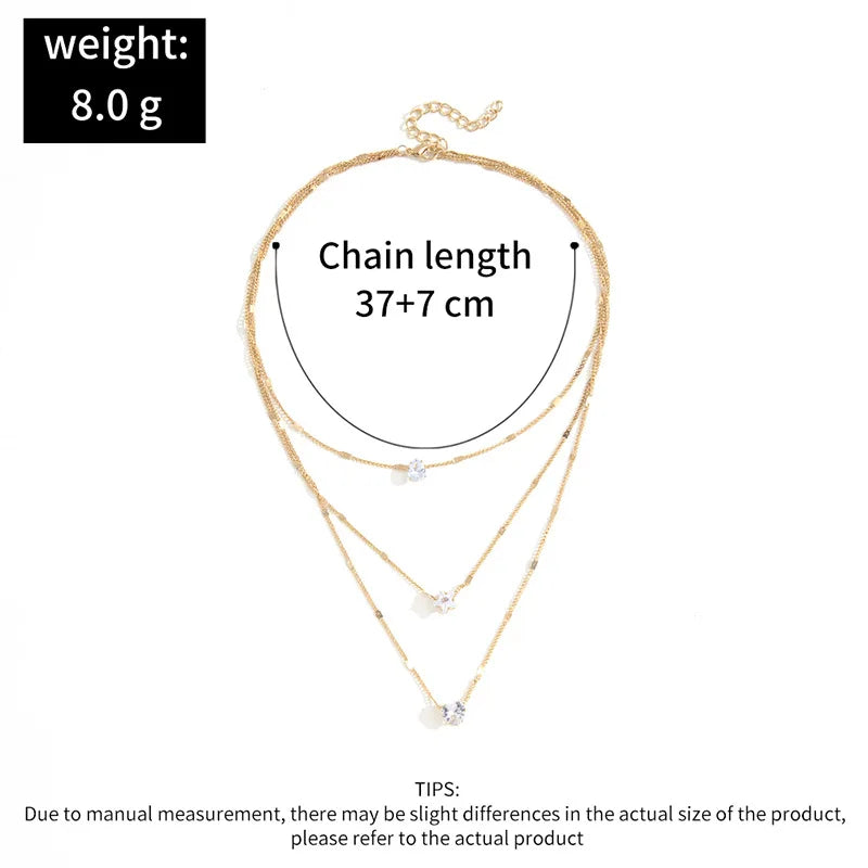 Celestial Grace – Triple Layer Necklace